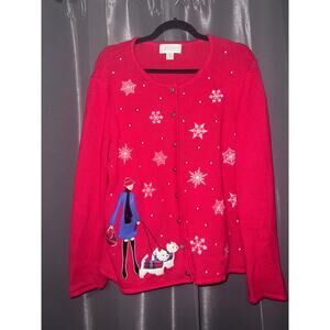 Ugly Christmas Sweater Size XL Cardigan